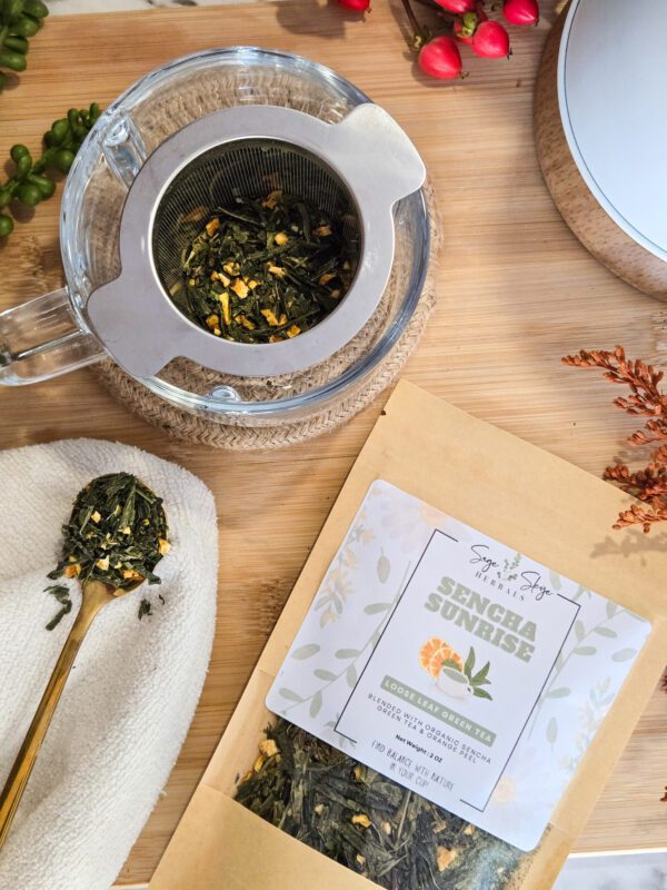 Sencha sunrise green tea blend