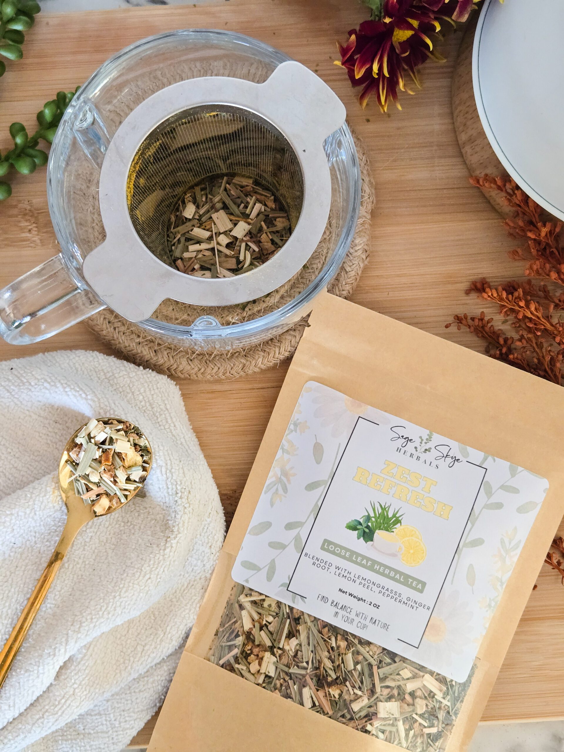 Zest refresh herbal tea blend