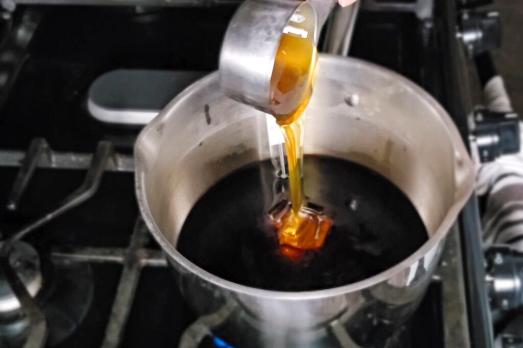 pouring honey